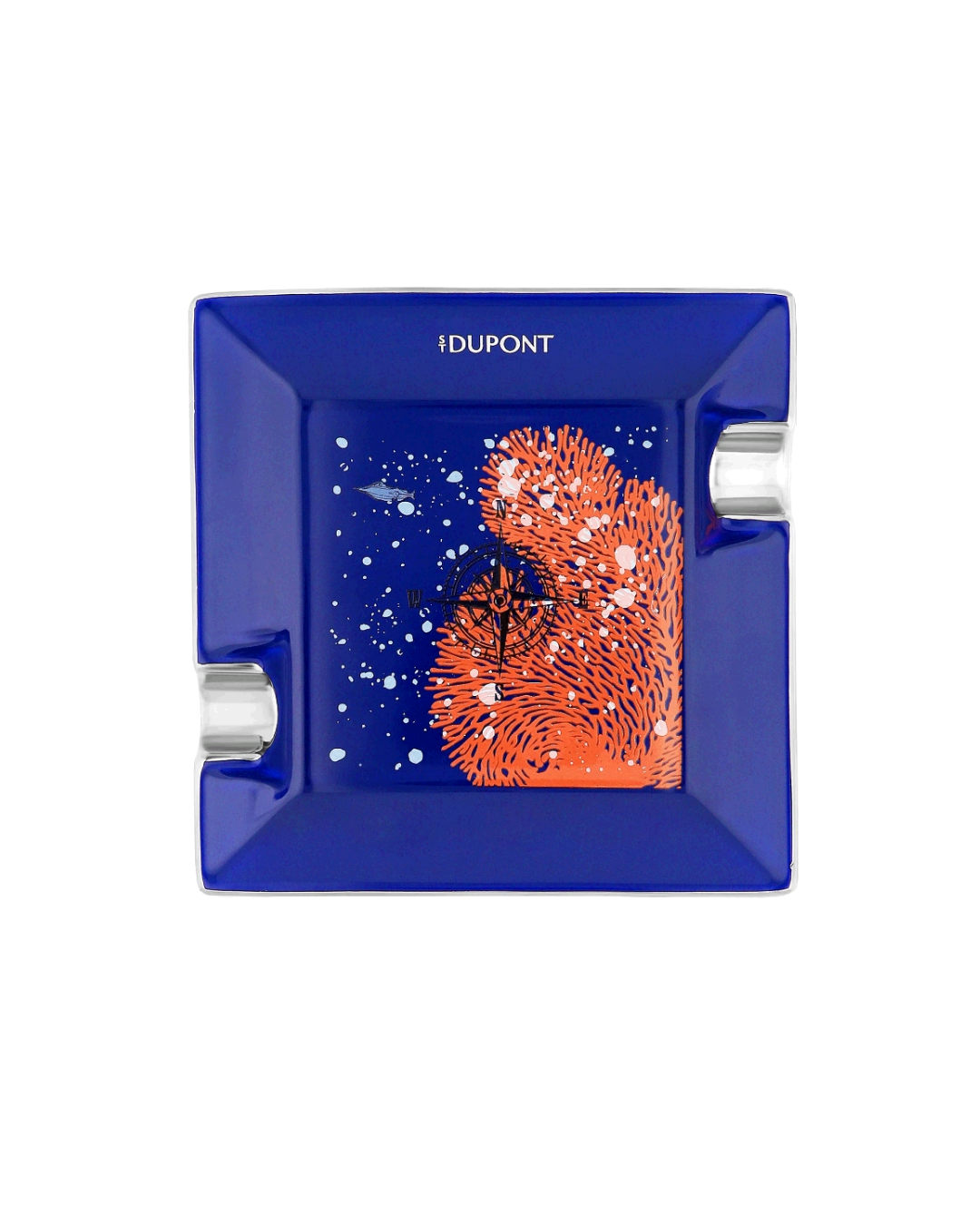 Ashtray Porcelain 20000 Leagues Under the Seas Royal Blue