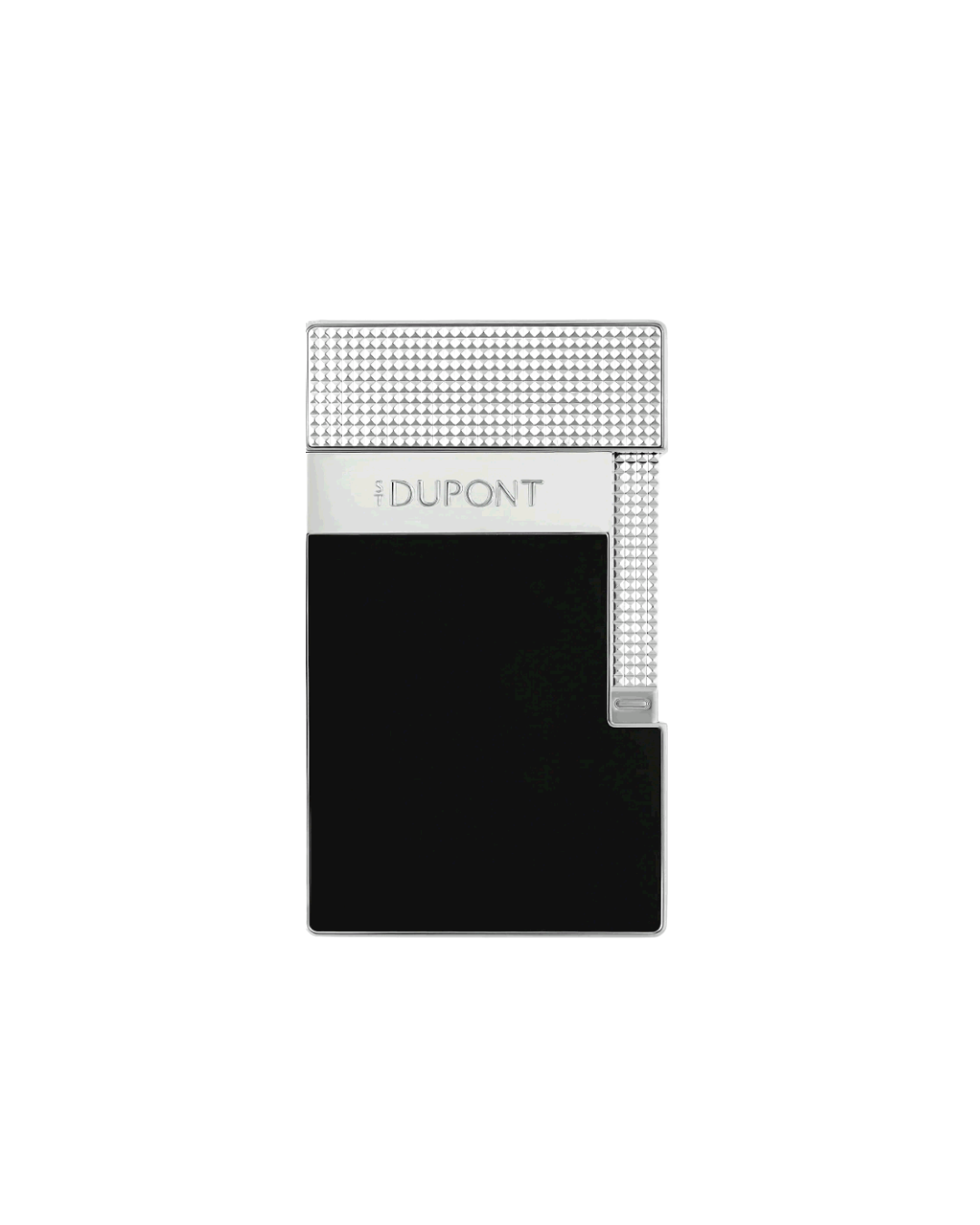 S.T. Dupont Diamond Guilloché Table Lighter Black Lacquer & Chrome