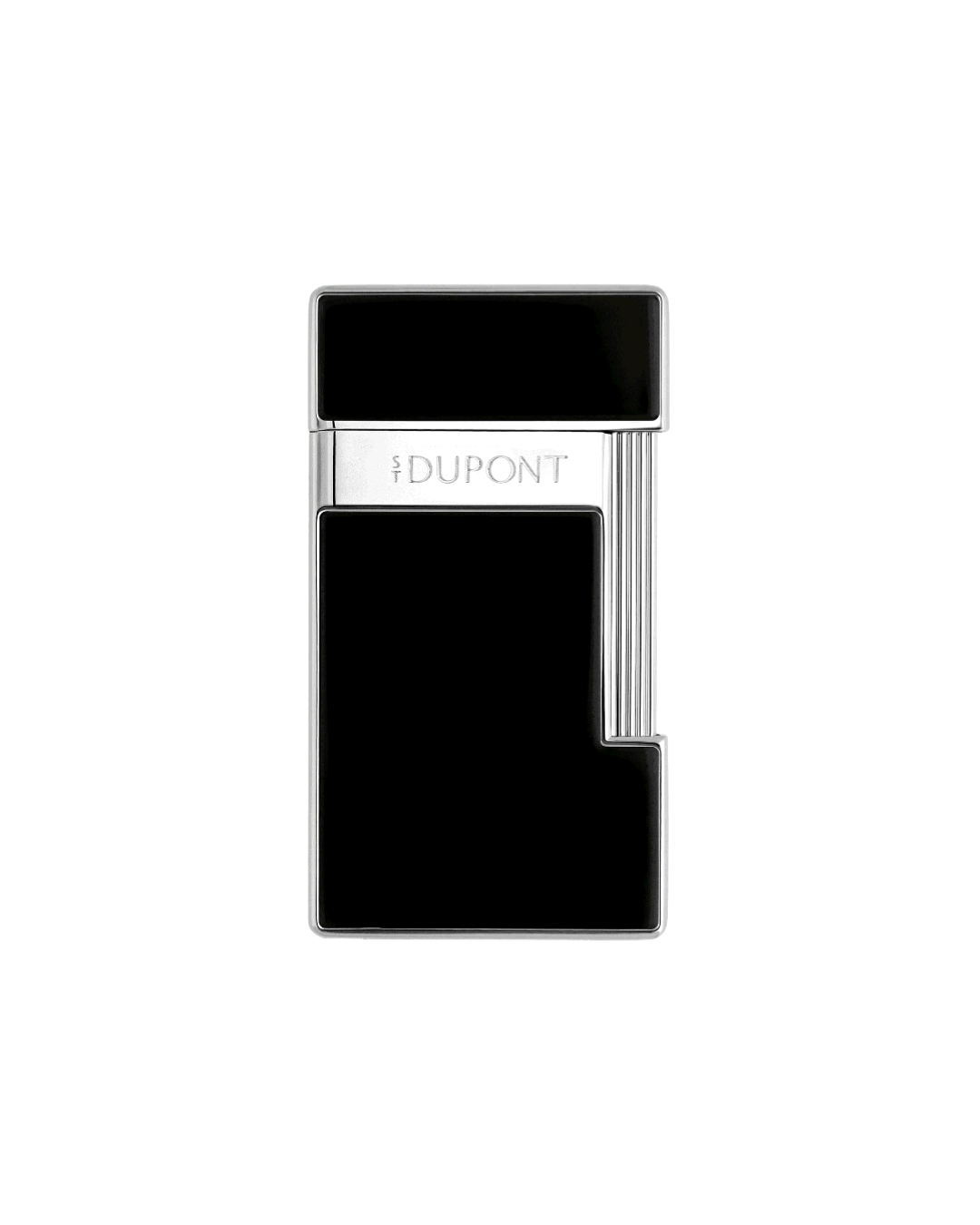 S.T. Dupont Slimmy Lacquered Lighter – Black & Silver