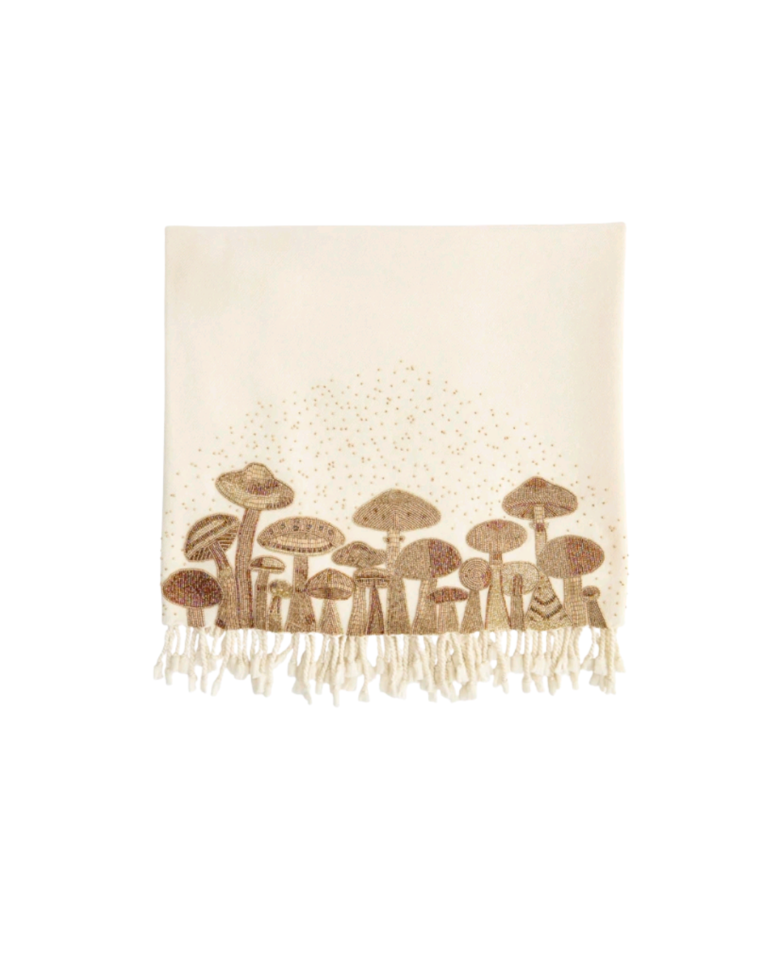 Mushrooms Embellished Throw