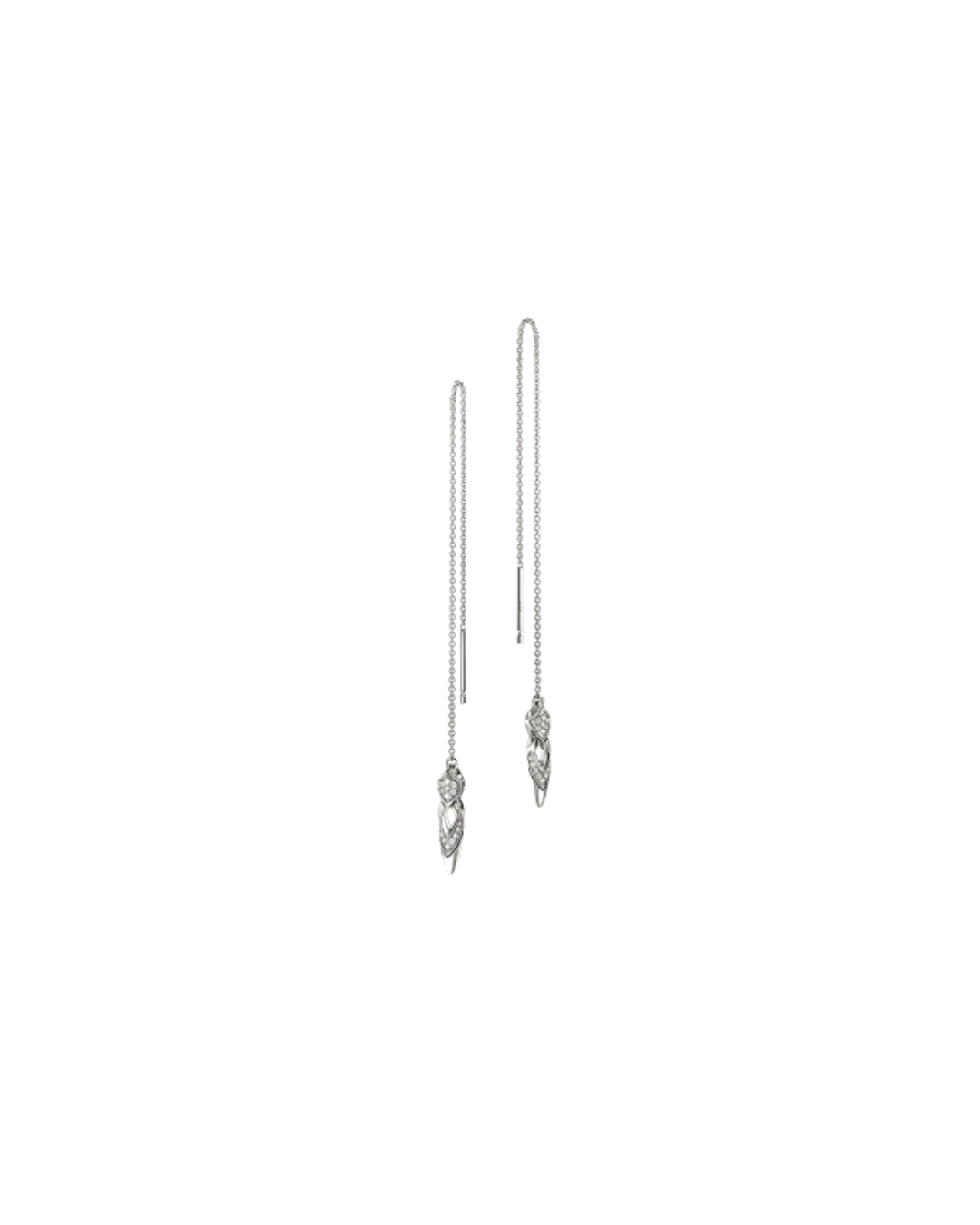 John Hardy’s Naga sterling silver diamond pavé drop earrings