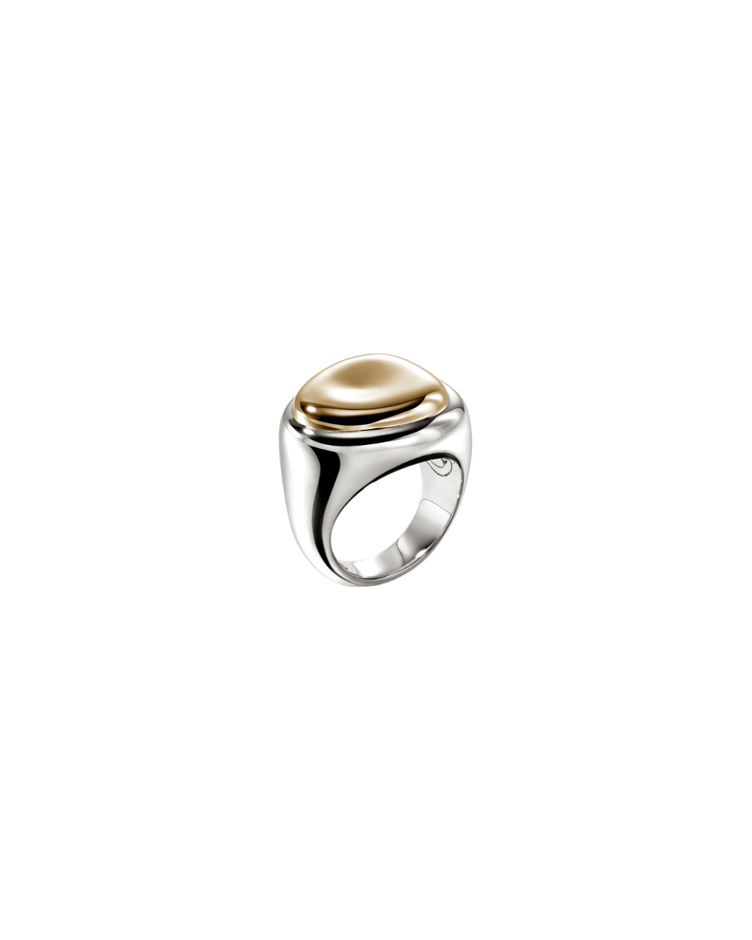 John Hardy Pebble ring in 14K gold and sterling silver