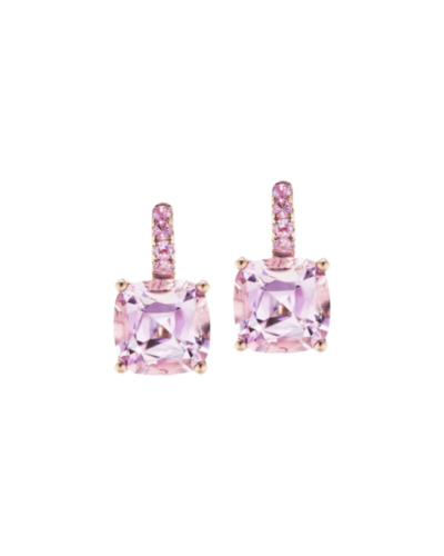 Color Candy Drop Earrings with Rose de France Amethyst