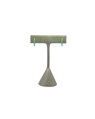 Neon Green Enamel Cristina Small Earrings