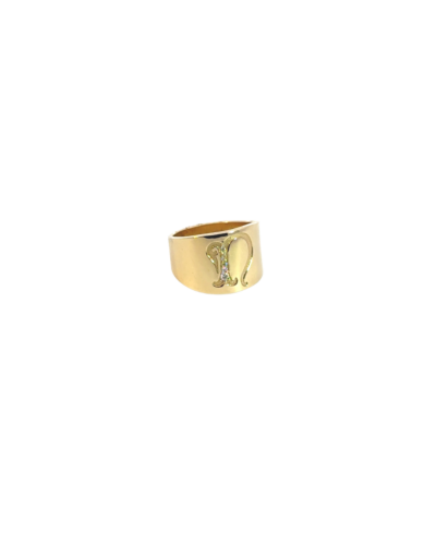 Initial N Band Ring, size 8