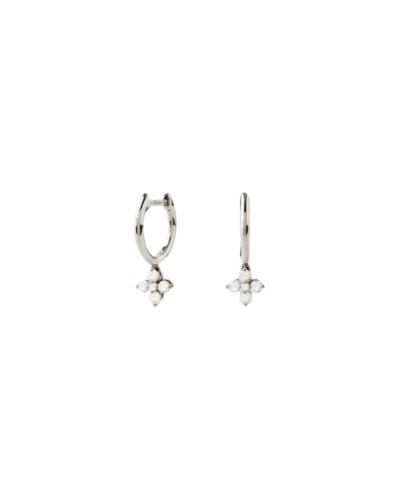 PDPAOLA 18KWG Maggie Blossom Hoop Earring