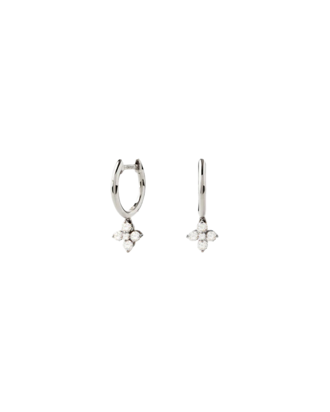 PDPAOLA 18KWG Maggie Blossom Hoop Earring