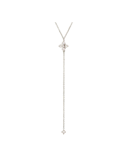 PDPAOLA 18KWG Maggie Rainfall Lariat Necklace
