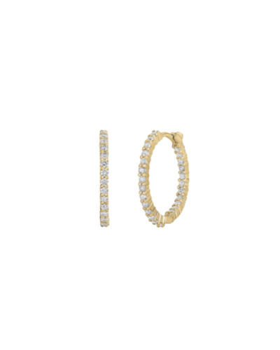 THE PERFECT DIAMOND HOOP® EXTRA SMALL INSIDE OUTSIDE EARRINGS IN 18K YELLOW GOLD