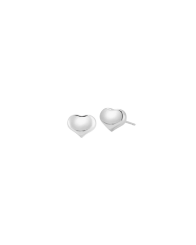 Tiny Treasures White Gold Heart Stud Earrings