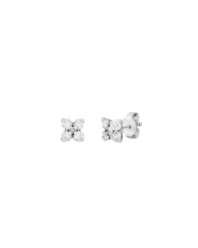 LOVE IN VERONA SMALL FLOWER DIAMOND STUD EARRINGS