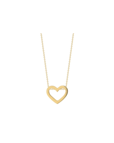 Tiny Treasures Heart Outline Necklace in 18K Yellow Gold