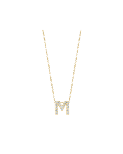 Tiny Treasures Love Letter M Necklace Length 16" adjustable to 18'