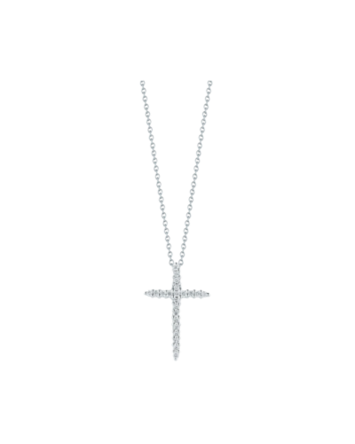 TINY TREASURES DIAMOND SLIVER CROSS NECKLACE