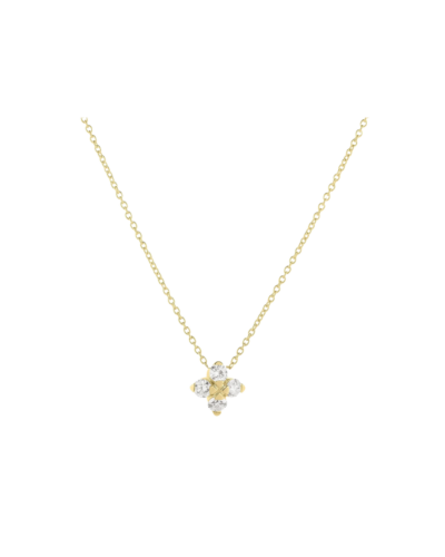 Love in Verona Small Flower Diamond Necklace in 18K Yellow Gold