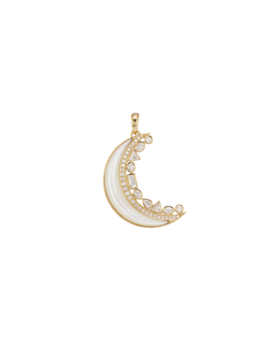 Sorellinas 18k yellow gold Crescent Moon Pendant