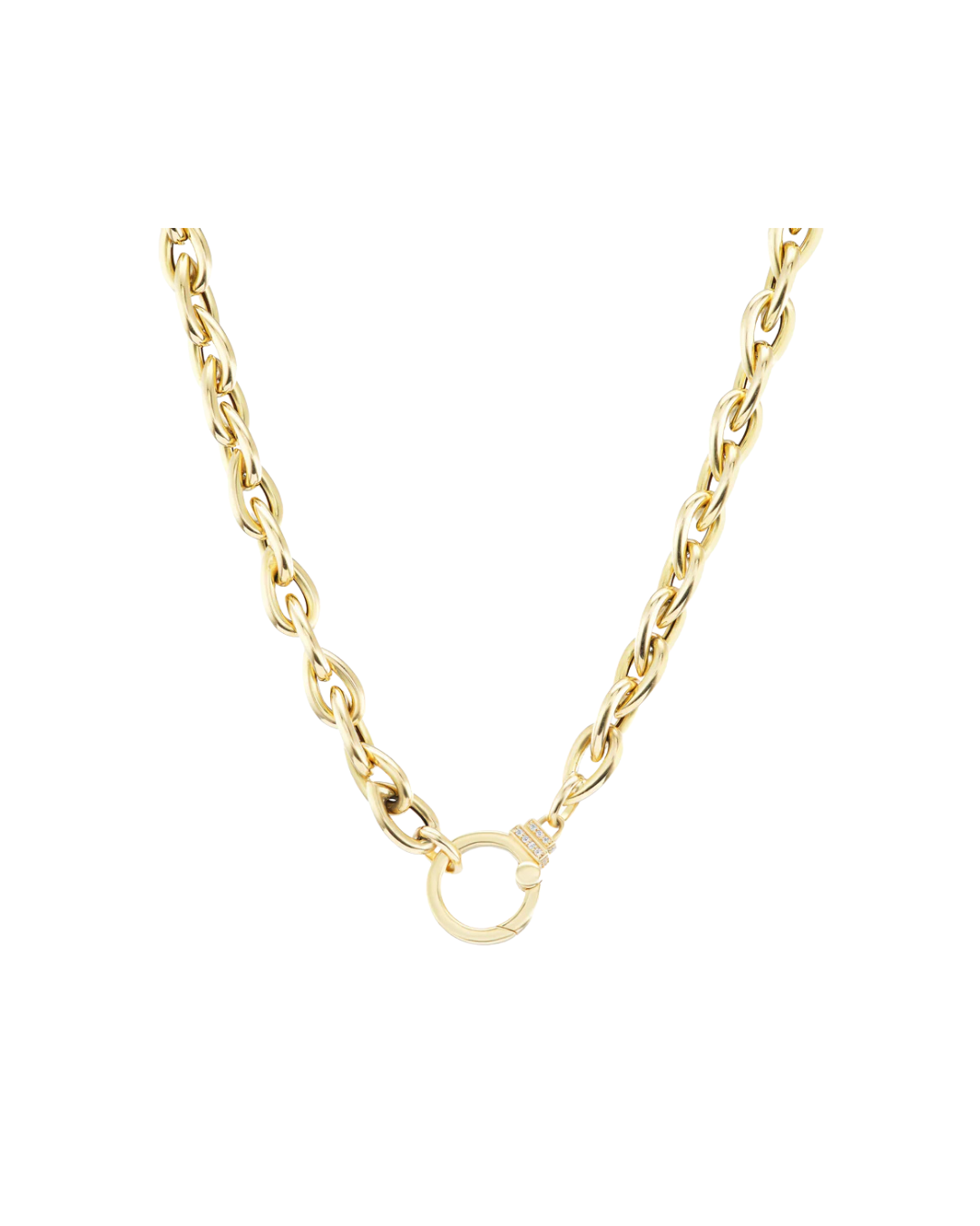 Sorellina’s 18k yellow gold Smooth Teardrop Chain Necklace