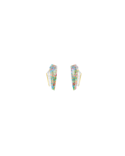 Crystal Haze Shard Slimline Cuff Earrings