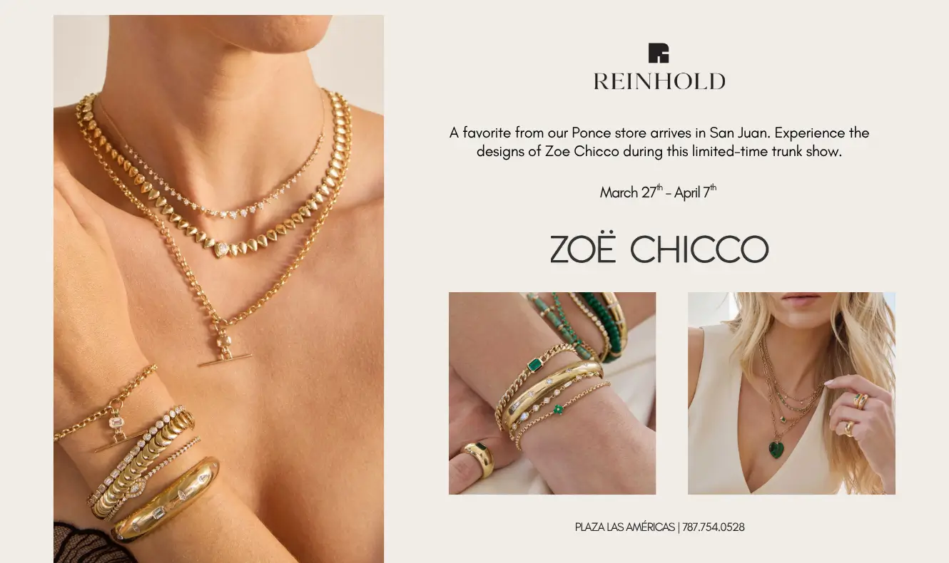 Zoe Chicco Trunk Show Reinhold March 2026 April 2026