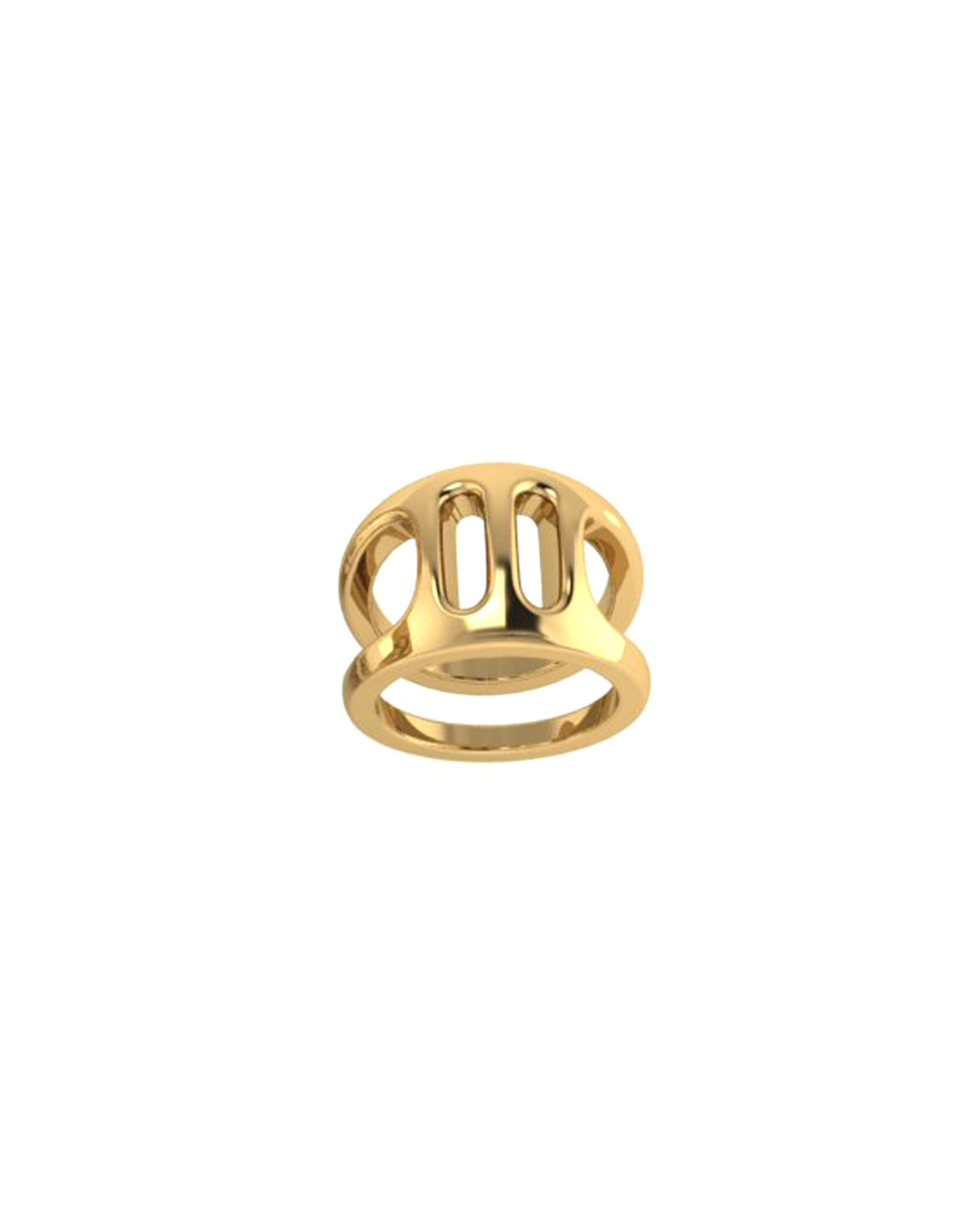Hoorsenbuhs 18K Yellow Gold Phantom III Ring  Size 7.5