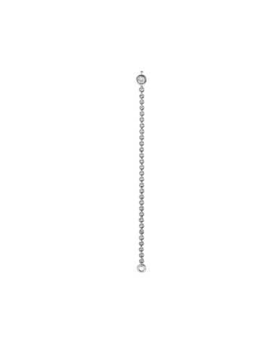 Lovestruck drop chain diamond earring in sterling silver, sold as a single