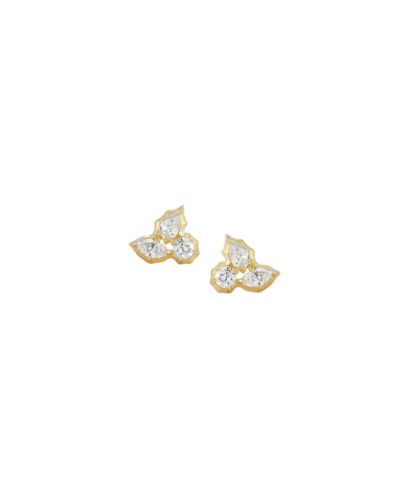 Jade Trau 18K yellow gold Posey Stud III Earrings
