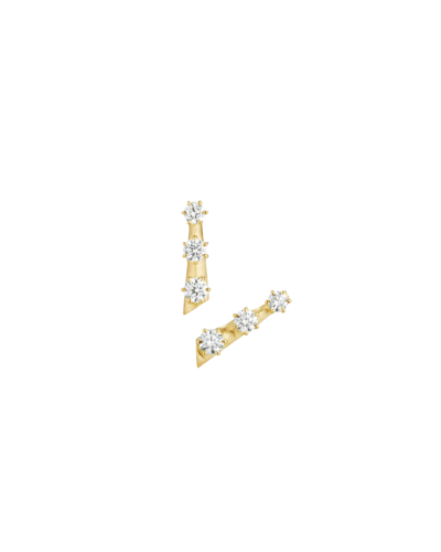 Jade Trau 18K yellow gold Kismet Bar Stud Single  Earring