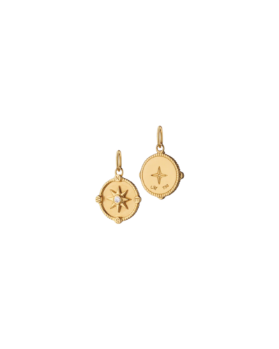 The Monica Rich Kosann 18K Yellow Gold Miniature Compass Charm