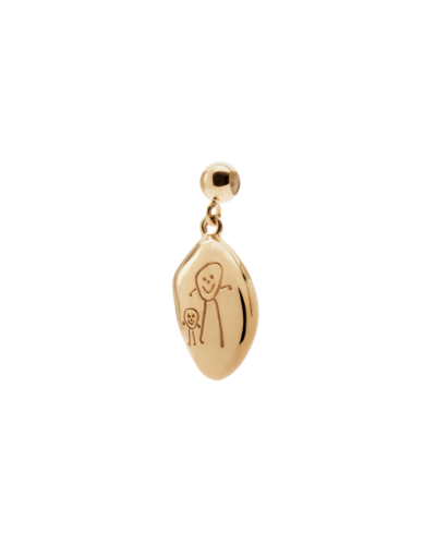 Yellow Gold Plated Sterling Silver Family Charm