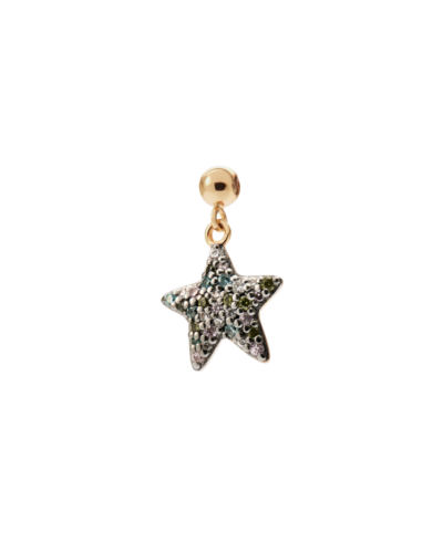 Yellow Gold Plated with Sterling Silver Candy Star Charm