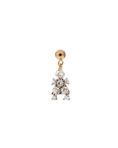 Yellow Gold Plated Girl Charm