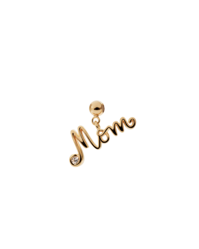 Yellow Gold Plated Sterling Silver Mom Charm