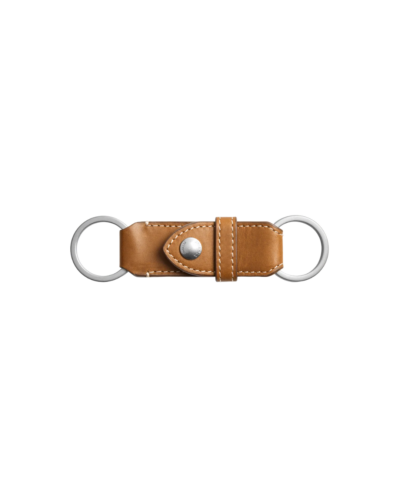 Leather Valet Key Fob in Tan