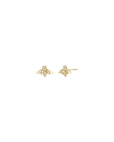 14k yellow gold Bee stud earrings