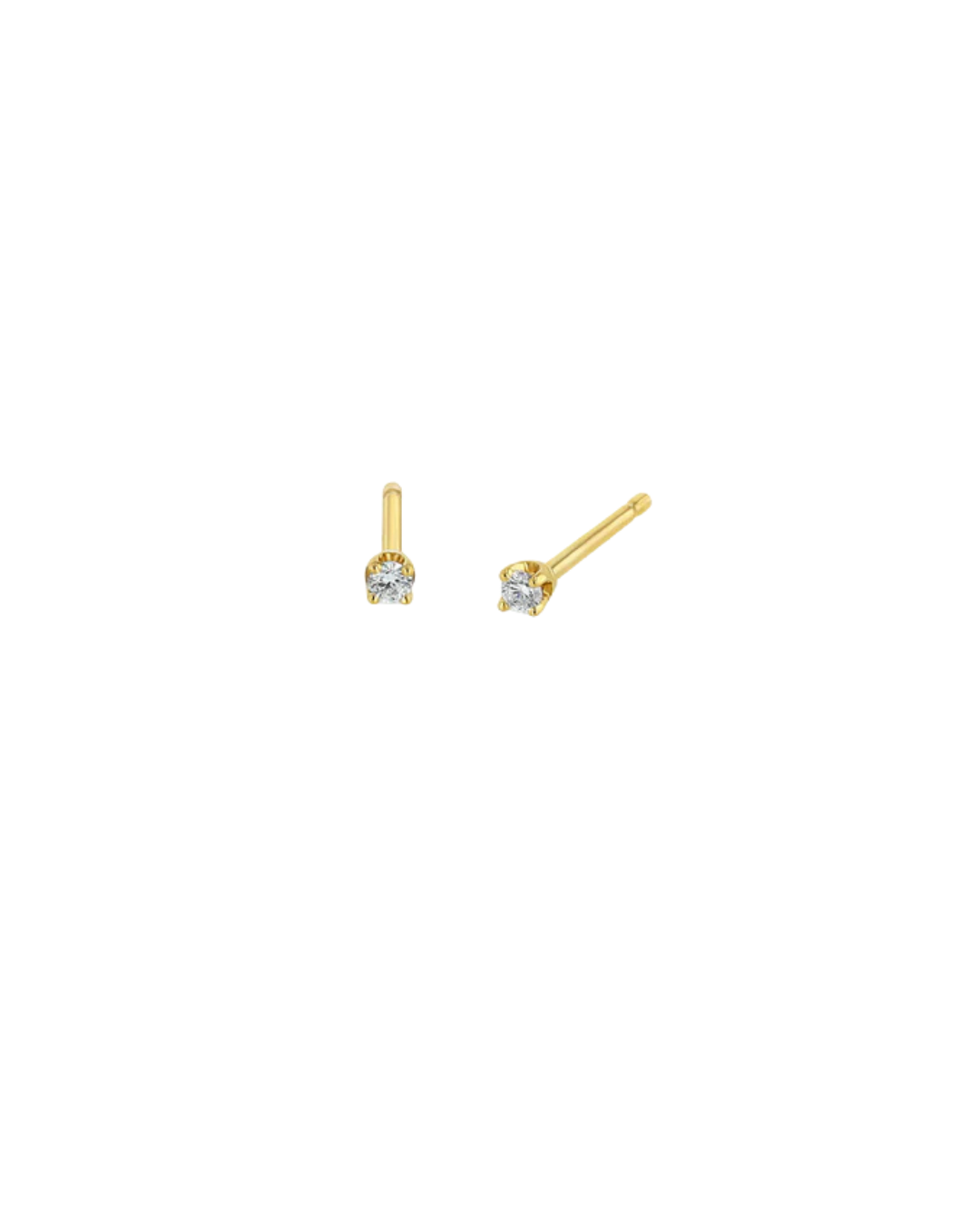 Diamond stud earrings in 14K gold