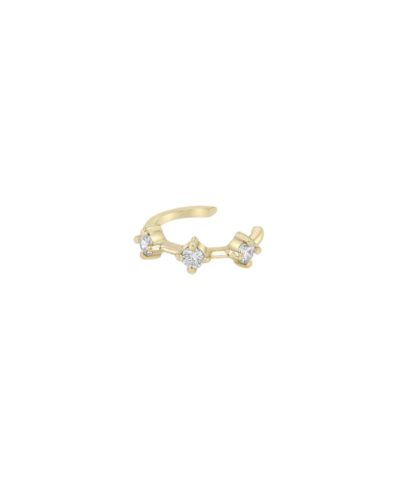 Dash diamond ear cuff in 14K gold