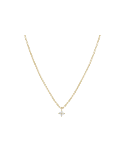 Quad diamond dangle necklace in 14K gold