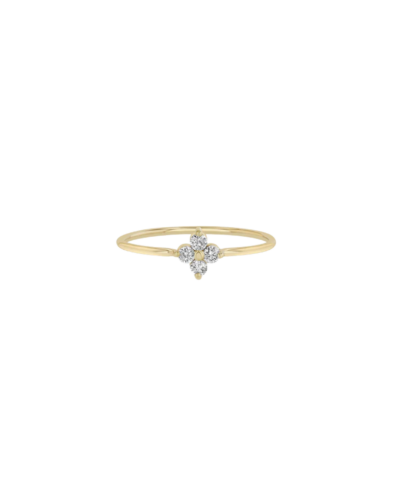 Diamond quad ring in 14K gold