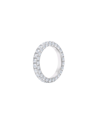 Grazielas 18K white gold three-sided band ring,