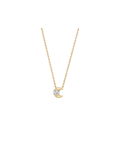 Charmed Half Moon Pendant Necklace