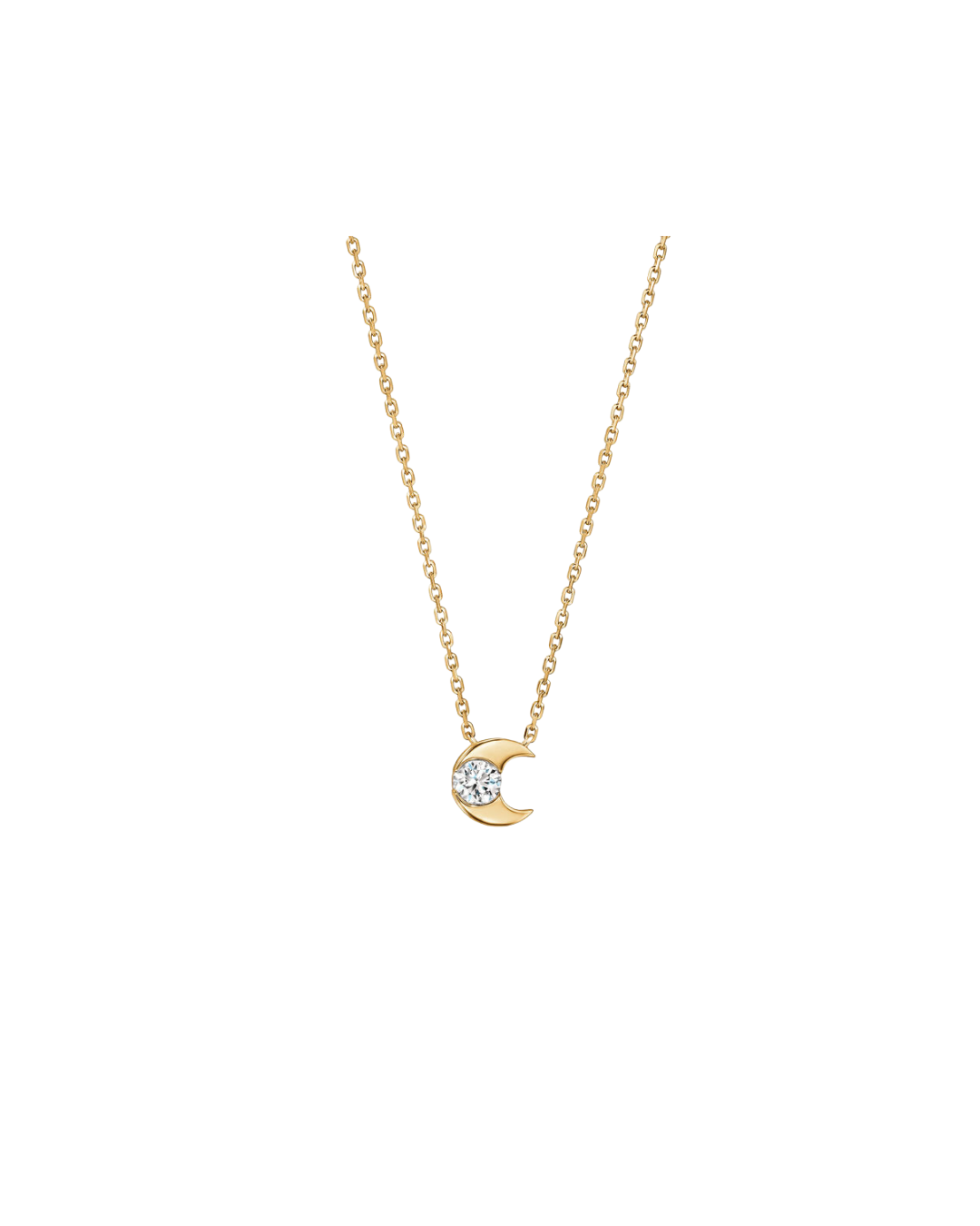 Charmed Half Moon Pendant Necklace