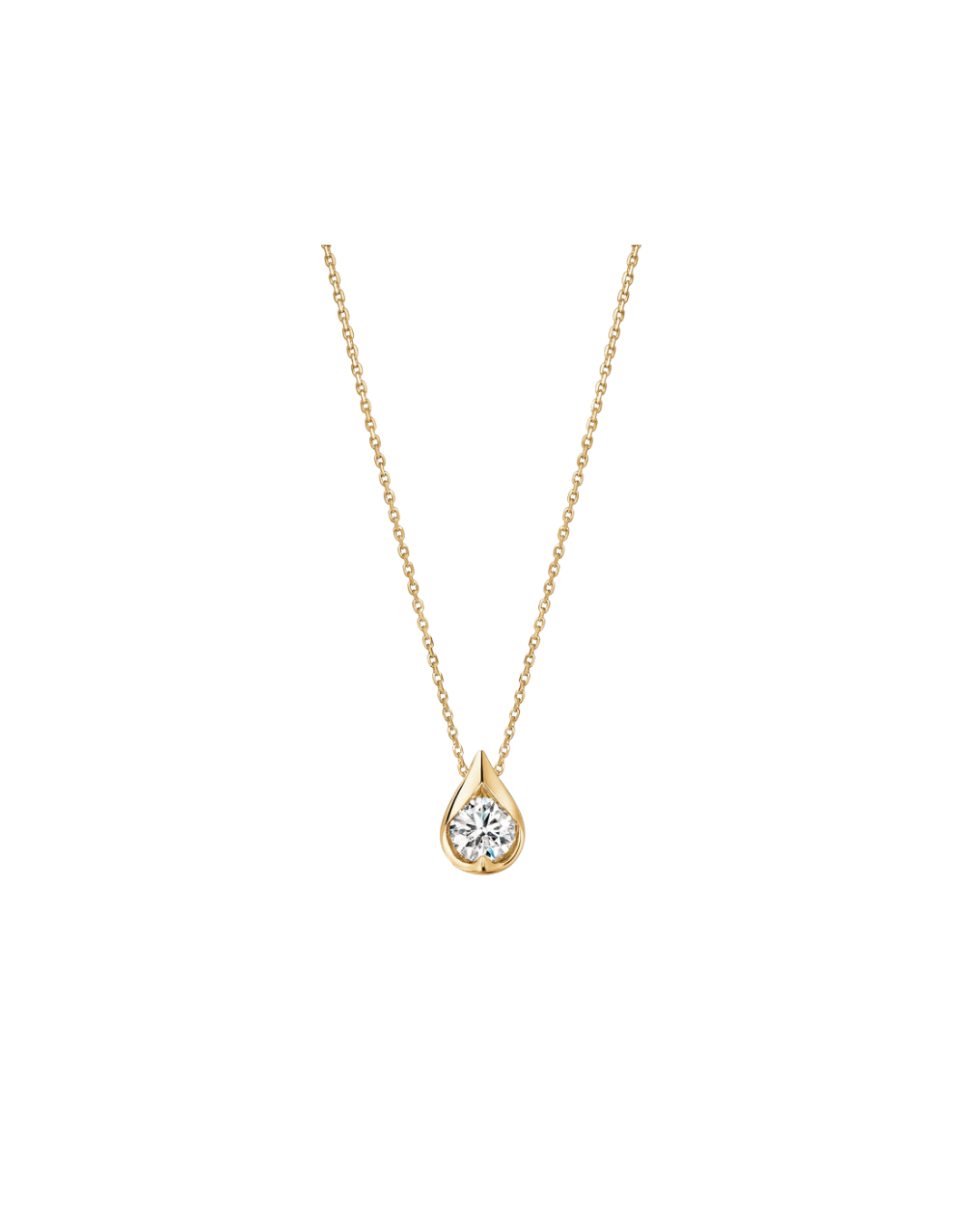 LU Single Diamond Pendant Necklace