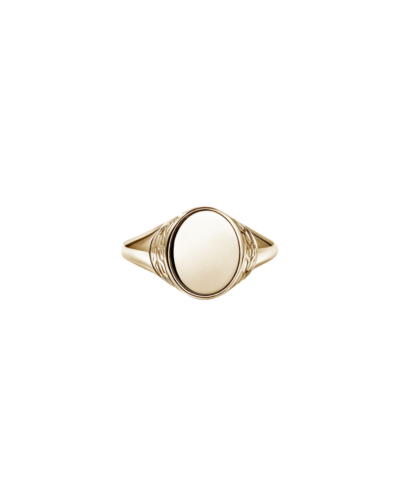 14 karat gold Icon 50 oval ring, size 7