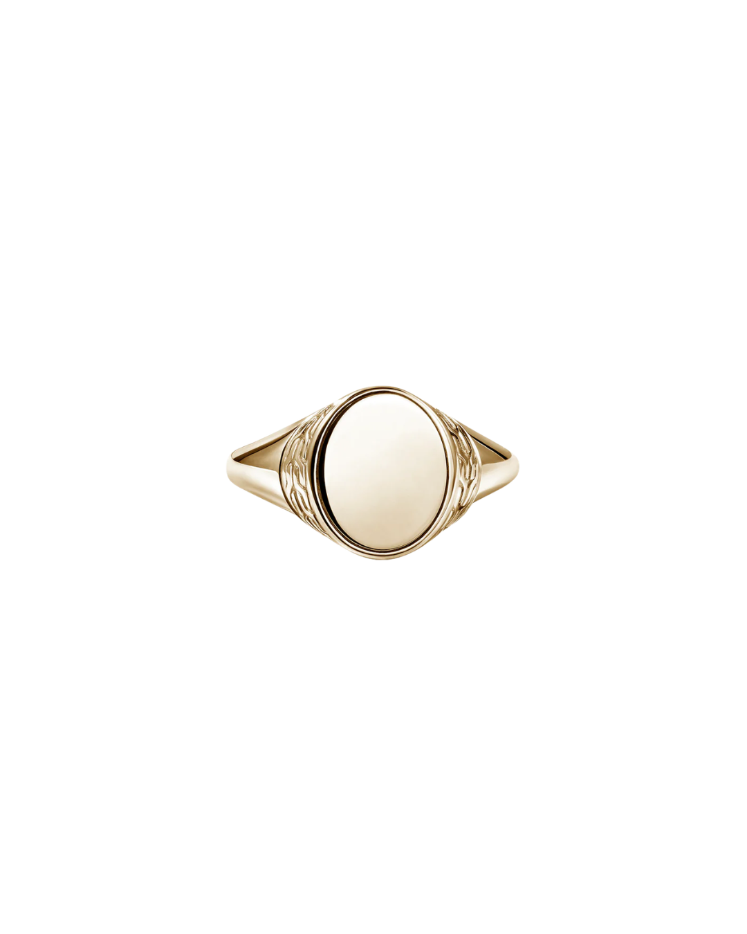 14 karat gold Icon 50 oval ring, size 7