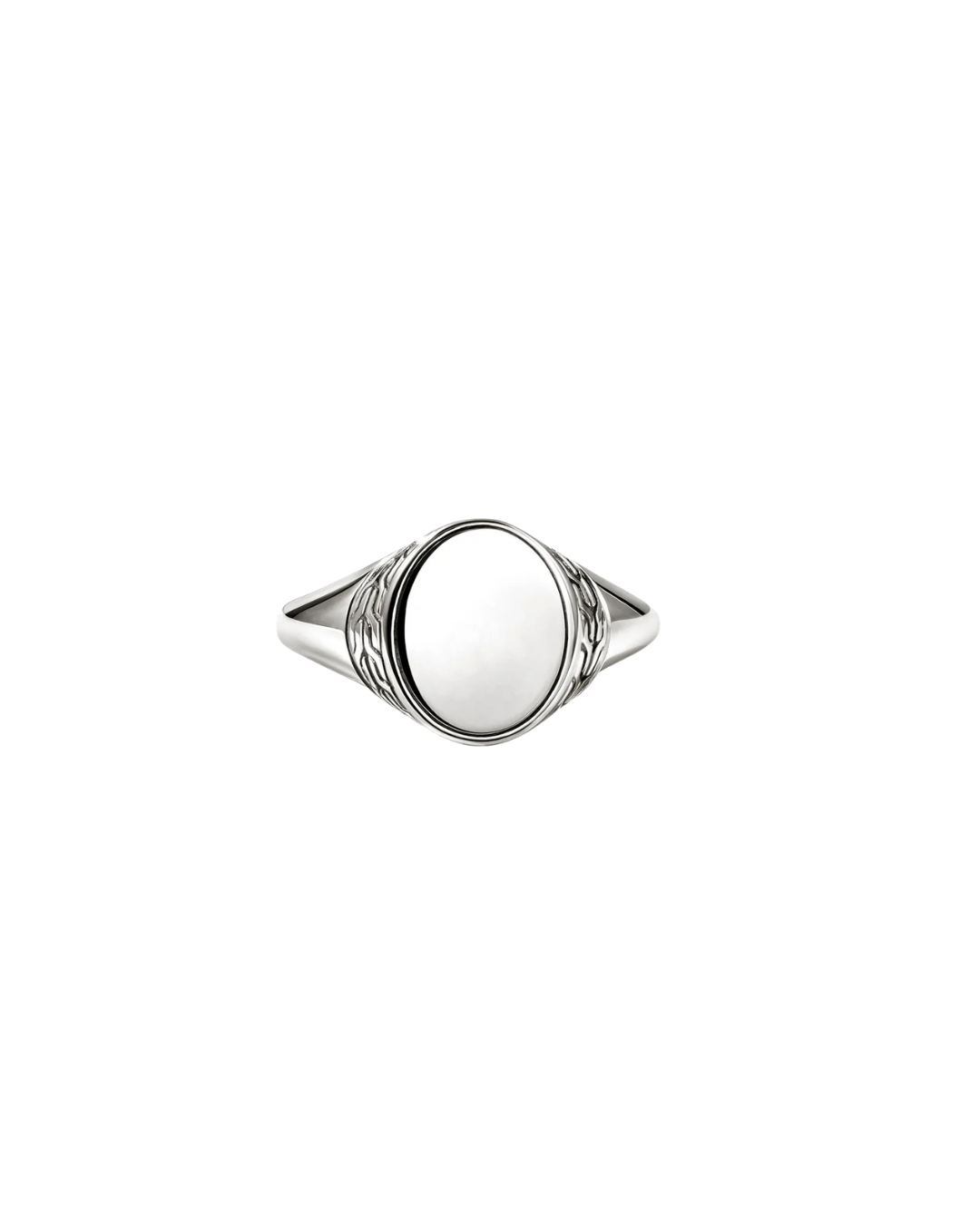 Sterling silver Icon 50 oval ring, size 5