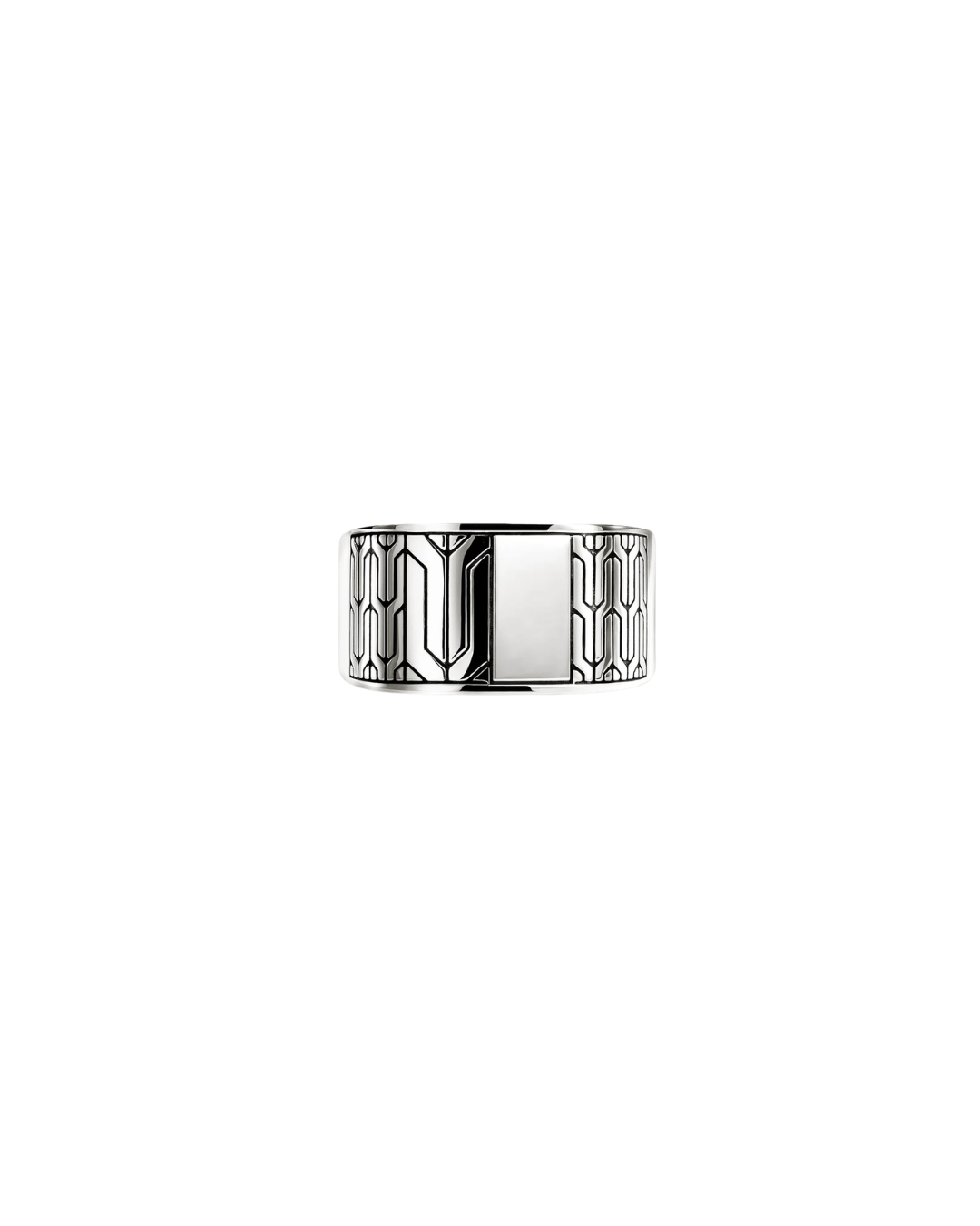 sterling silver Icon 50 signet ring, size 9