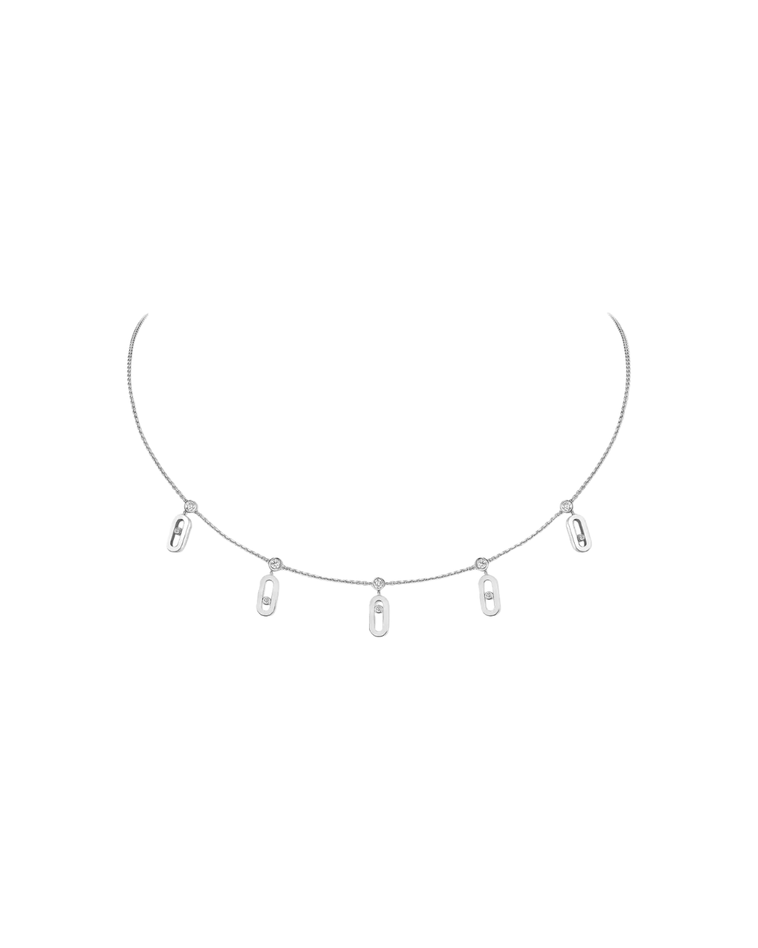 Messikas 18K white gold Move Uno Tassel choker