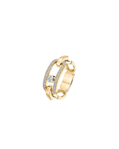 Messika Move Link diamond ring in 18K yellow gold