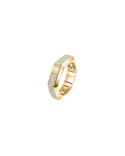 Messika Moderniste Pavé Ring Medium Diamonds 18KT Yellow Gold