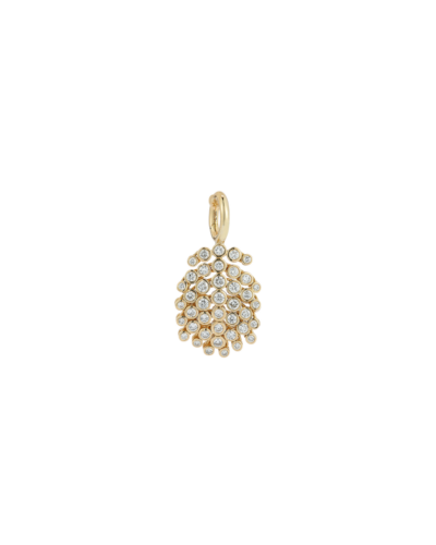 18KYG Small Frise Pendant with Diamonds